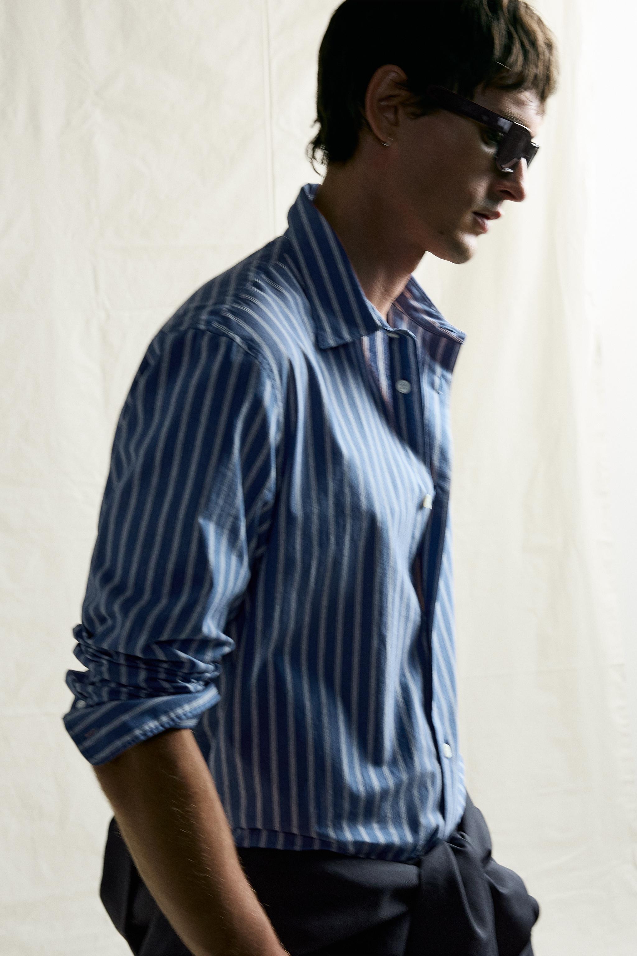 STRIPED RELAXED-FIT SHIRT